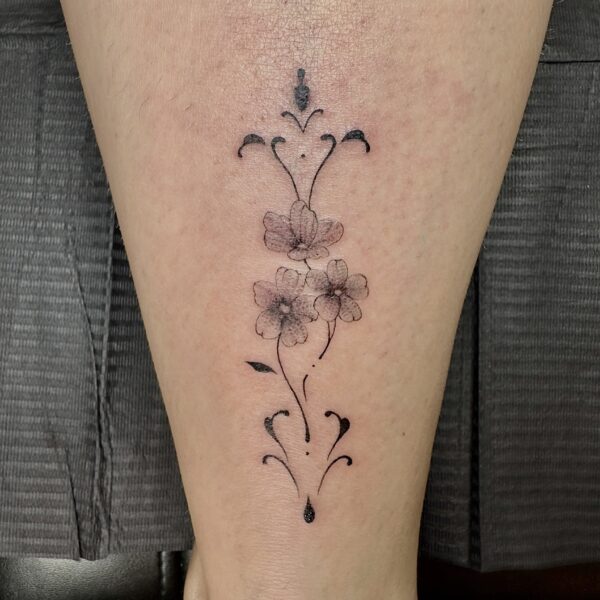 ctrlaltz tattoo flowers flash original design