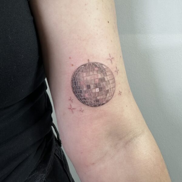 ctrlaltz tattoo mirrorball original design