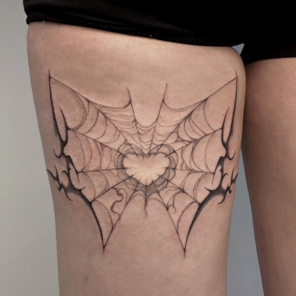 ctrlaltz tattoo spiderweb original design